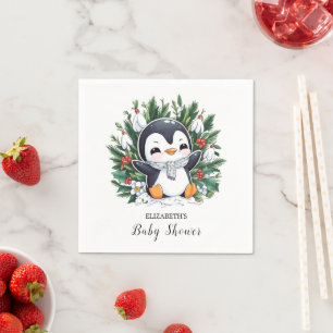 Guardanapo De Papel Chá de fraldas de pinguim Bonito mágico