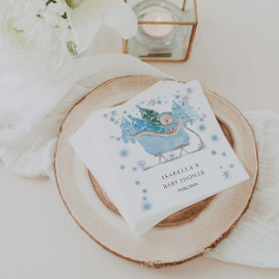 Guardanapo De Papel Chá de fraldas de Rapaz Dormente Azul