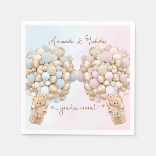 Guardanapo De Papel Chá de fraldas de Revisão do Sexo do Urso (Frente)