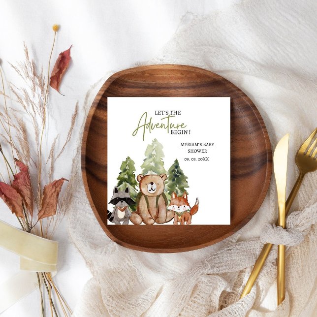 Guardanapo De Papel Chá de fraldas de risco de animais florestais (Criador carregado)