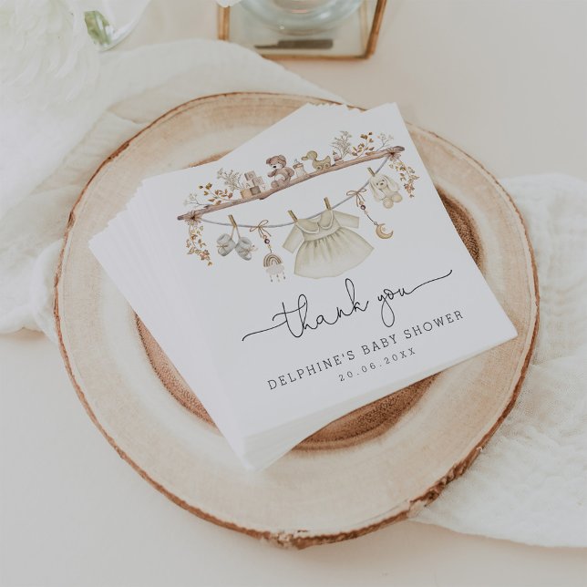 Guardanapo De Papel Chá de fraldas De Roupas De Bebê Boêmia Mudada (Criador carregado)