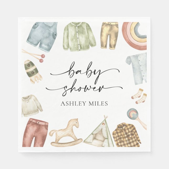 Guardanapo De Papel Chá de fraldas de Roupas Meninas Napkins (Frente)