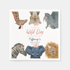 Guardanapo De Papel Chá de fraldas de Safari Rosa Moderno -  Napkins