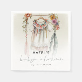 Guardanapo De Papel Chá de fraldas de script de roupas da Bohemian Vin