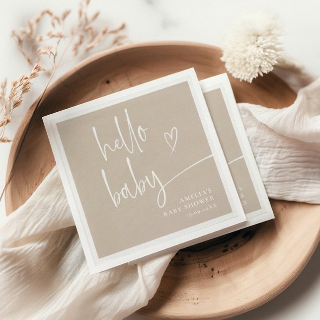 Guardanapo De Papel Chá de fraldas de Script Manuscrito Moderno (Criador carregado)