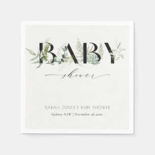 Guardanapo De Papel Chá de fraldas de Script Succulent Dusky Leafy Fe