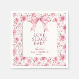 Guardanapo De Papel Chá de fraldas de Shack de Amor Rosa-Coqueteira do