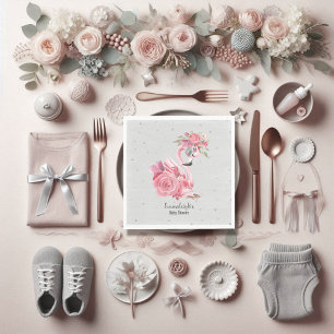Guardanapo De Papel Chá de fraldas de Silver Watercolor Ballerina Fla
