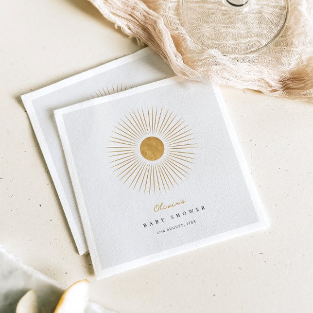 Guardanapo De Papel Chá de fraldas de sol moderno Papel mínimo Napkin (Criador carregado)