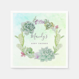 Guardanapo De Papel Chá de fraldas de Sucultura de Aquarela