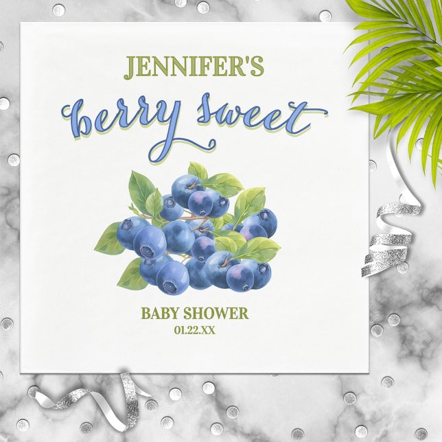 Guardanapo De Papel Chá de fraldas de Tema Berry Sweet Blueberry (Criador carregado)