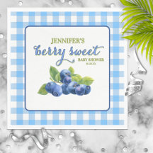 Chá de fraldas de Tema Berry Sweet Blueberry