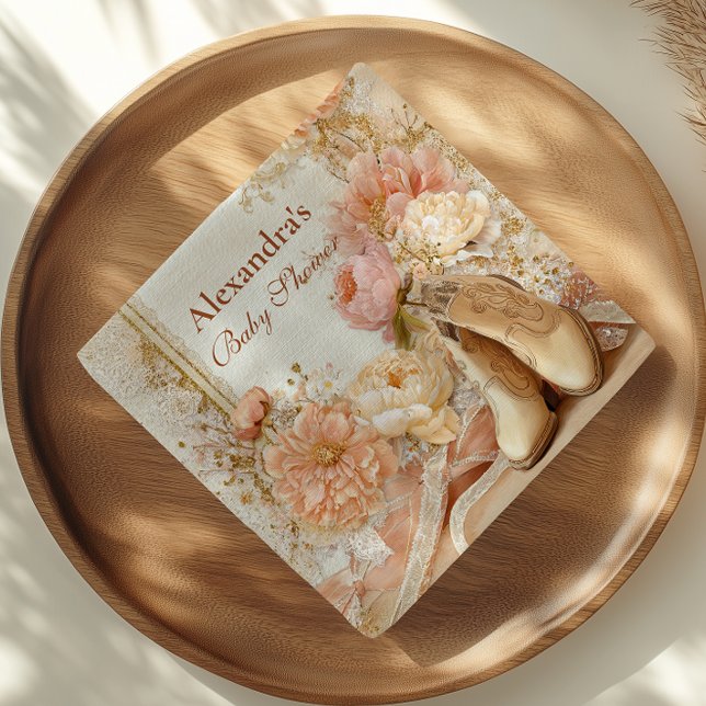 Guardanapo De Papel Chá de fraldas de Tema Ocidental de Boho Cowgirl (Criador carregado)