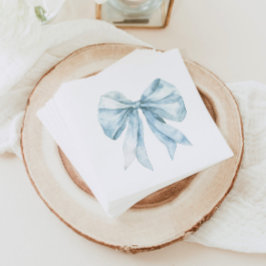 Guardanapo De Papel Chá de fraldas de Toile minimalista de arco azul-a