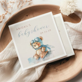 Guardanapo De Papel Chá de fraldas de um Urso de Urso Azul de Cama Azu