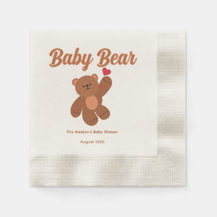 Guardanapo De Papel Chá de fraldas de Urso - Chá de Gravidez Clássico 