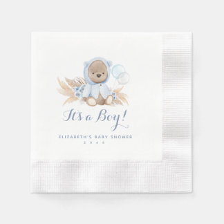 Guardanapo De Papel Chá de fraldas de Urso de Boho de Grama Azul Nápol