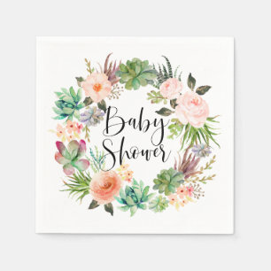 Guardanapo De Papel Chá de fraldas de Verão de Boho Succults Floral