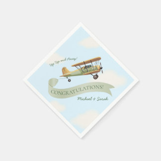 Guardanapo De Papel Chá de fraldas de Vintage do Avião