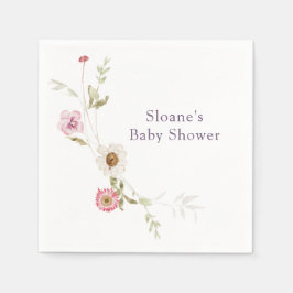 Guardanapo De Papel Chá de fraldas de Wildflower Meadow Wreath