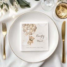 Chá de fraldas do Balão do Urso Castanho de Espera