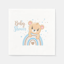 Guardanapo De Papel Chá de fraldas do Bear Boho Rainbow