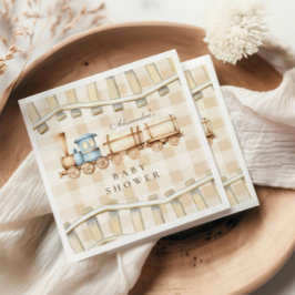 Guardanapo De Papel Chá de fraldas do comboio com aquarela neutra