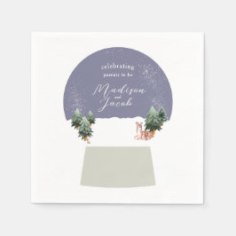 Guardanapo De Papel Chá de fraldas do Inverno Snowglobe