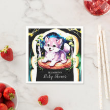 Chá de fraldas do pequeno Boho Wolf