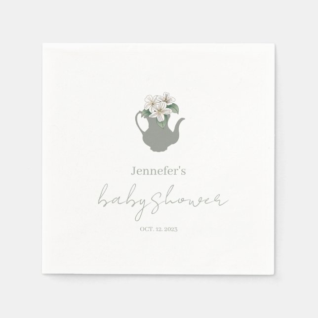 Guardanapo De Papel Chá de fraldas do Tea Party Garden (Frente)