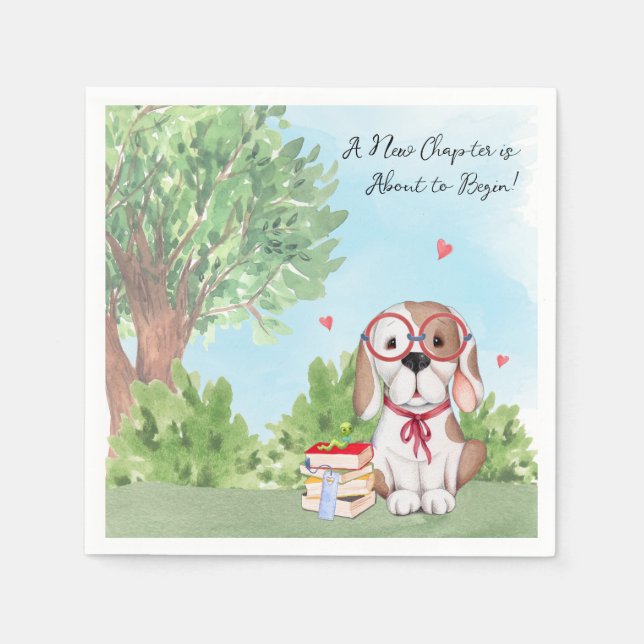 Guardanapo De Papel Chá de fraldas do Tema do Livro (Frente)