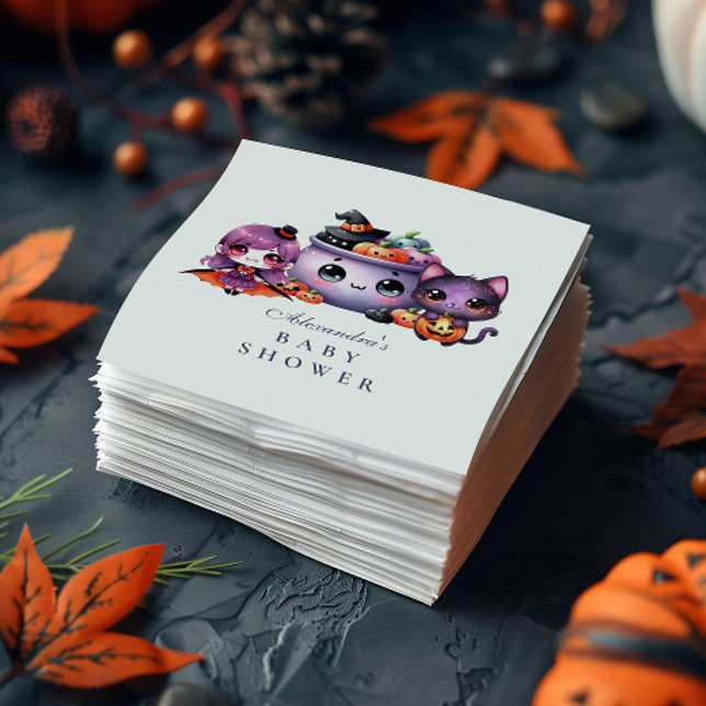 Guardanapo De Papel Chá de fraldas do Tema do Pequeno Boo do Pastel Ha (Criador carregado)