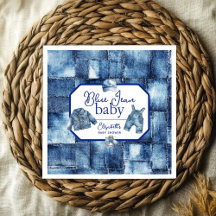 Chá de fraldas do Themed Blue Jean Baby Denim