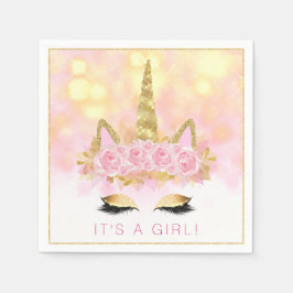 Guardanapo De Papel Chá de fraldas do Unicórnio Napkins Cor-de-Rosa Do