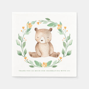 Guardanapo De Papel Chá de fraldas Do Urso De Bebê De Cor Única