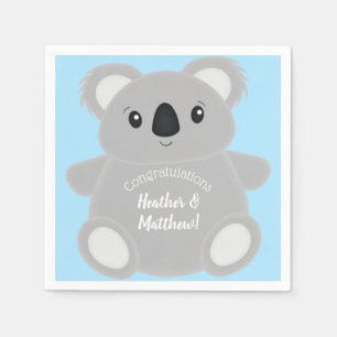 Guardanapo De Papel Chá de fraldas do Urso de Koala Azul