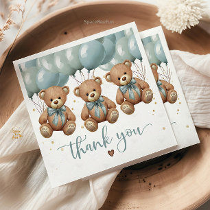 Guardanapo De Papel Chá de fraldas do Urso de Teddy é TRIPLETS