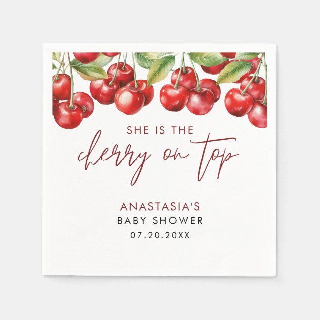Guardanapo De Papel Chá de fraldas doce de cereja (Frente)