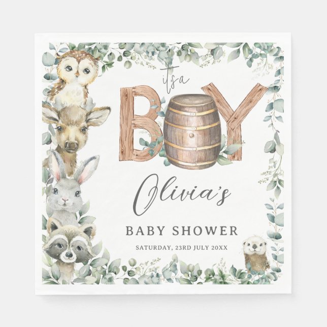 Guardanapo De Papel Chá de fraldas-dos-bosques-de-caia (Frente)