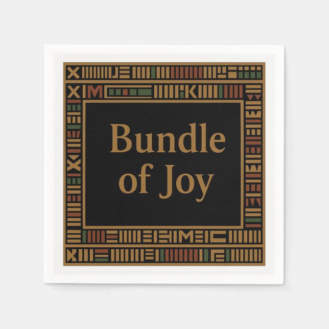 Guardanapo De Papel Chá de fraldas Dourado Africano Napkin (Frente)