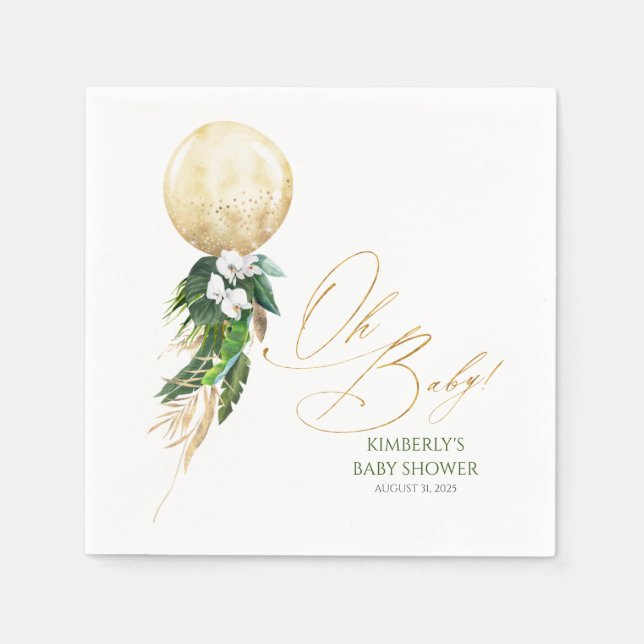 Guardanapo De Papel Chá de fraldas Dourado do Cerrado Tropical de Garl (Frente)