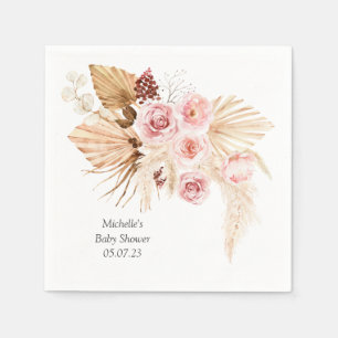 Guardanapo De Papel Chá de fraldas elegante Floral Boho
