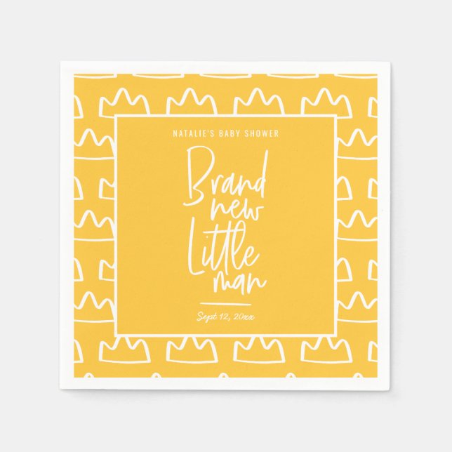 Guardanapo De Papel Chá de fraldas escrito moderno (Frente)