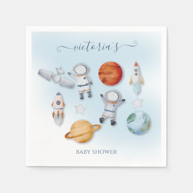 Guardanapo De Papel Chá de fraldas espacial astronauta para portáteis (Frente)
