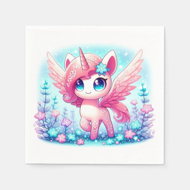 Guardanapo De Papel Chá de fraldas Fantasy Unicorn (Frente)