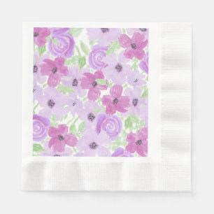Guardanapo De Papel Chá de fraldas Floral bonito de Aquarela Puro