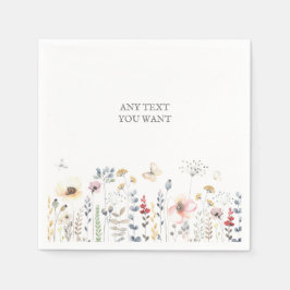 GUARDANAPO DE PAPEL CHÁ DE FRALDAS, FLORAL, CONVITE AO CHÁ DE FRALDAS 