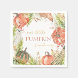 Guardanapo De Papel Chá de fraldas Floral da Pumpkin Quebra de Aquarel