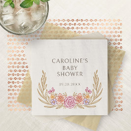 Guardanapo De Papel Chá de fraldas Floral de outono