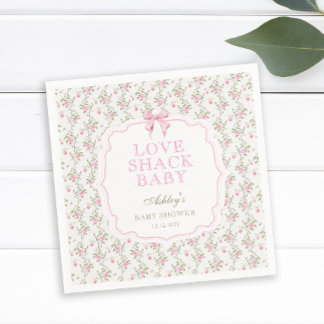 Guardanapo De Papel Chá de fraldas Floral do Arco Rosa do Love Shack